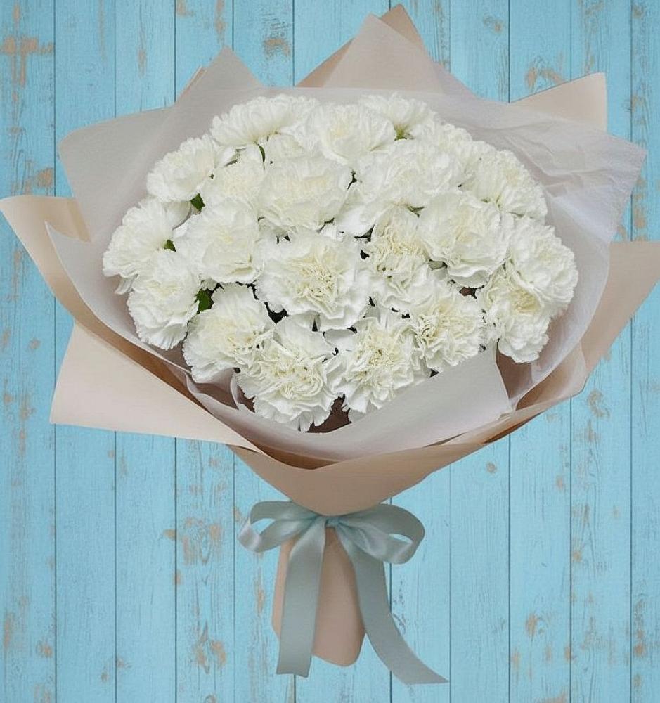 Букет цветов из: Гвоздики в Приморске Калининградской области