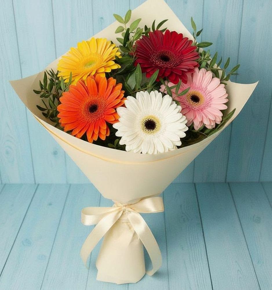 Букет цветов из: Герберы в Приморске Калининградской области