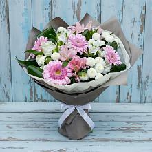 Букет цветов из:  Герберы, Альстромерии и Хризантемы в Приморске Калининградской области
