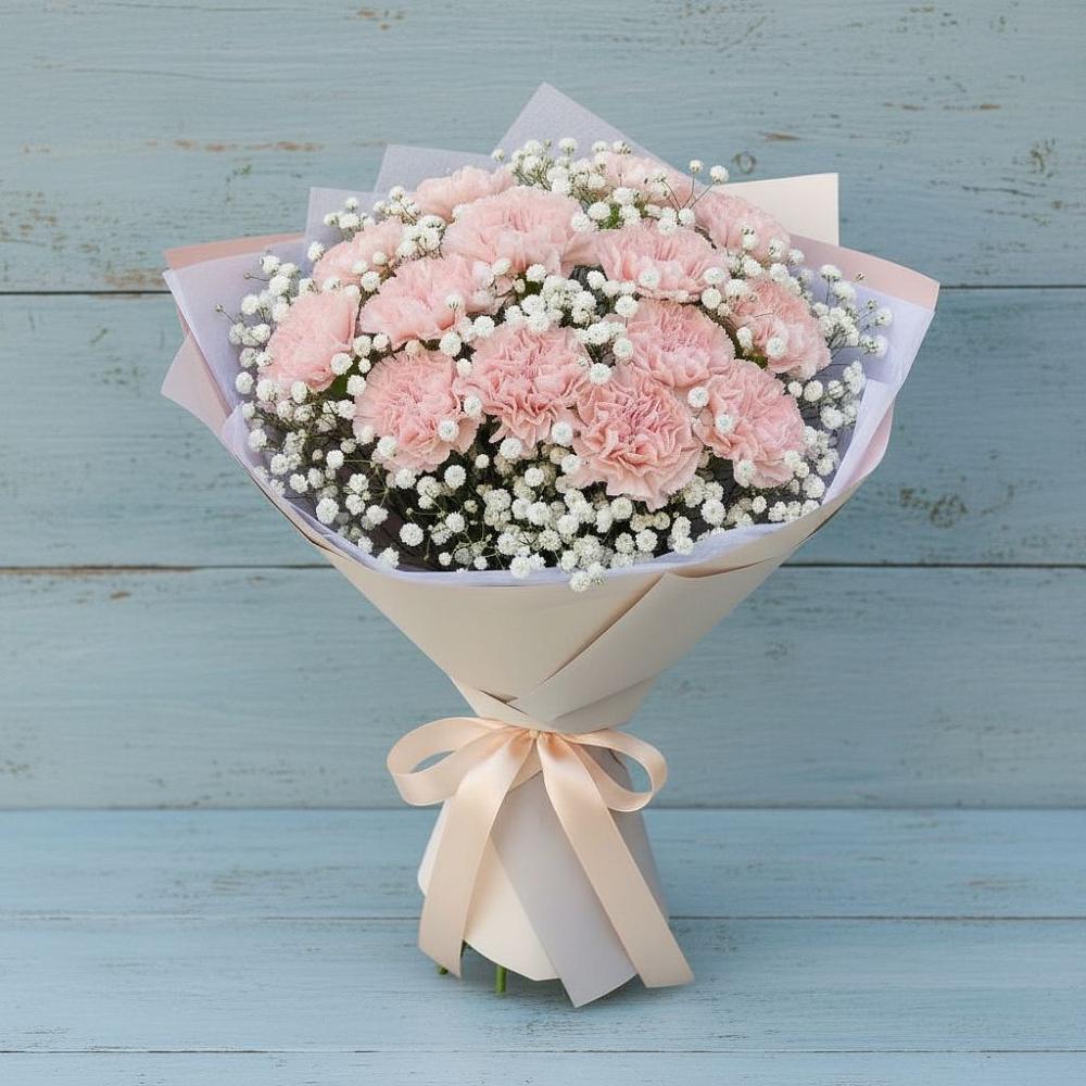 Букет цветов из: Гвоздики в Приморске Калининградской области