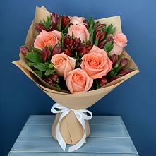 Букет цветов из:  Розы и Альстромерии #REPLACE_PRED# Приморске Калининградской области