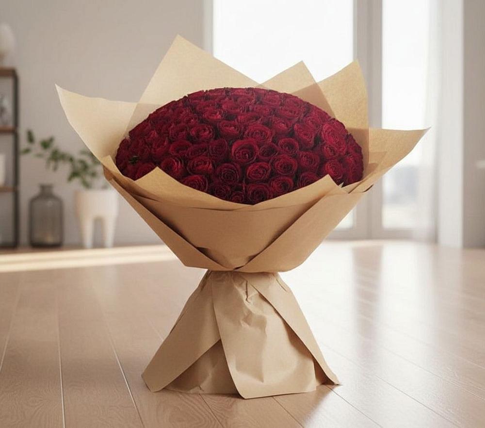 Букет 101 Красная роза в Приморске Калининградской области