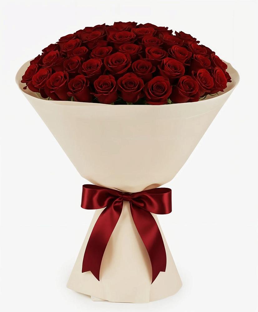 Букет 101 Бордовая роза Блэк Бакарра в Приморске Калининградской области