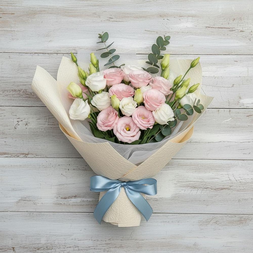 Букет цветов из: Лизиантусы в Приморске Калининградской области